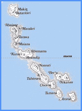 kiribati islands map